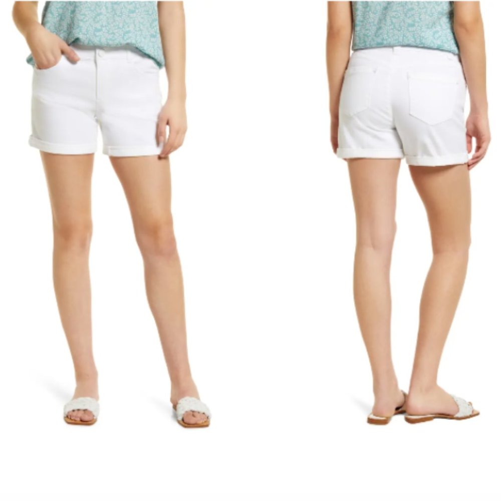 Wit & Wisdom Women's Ab-Solution Cuff Denim Shorts - Picture 1 of 6